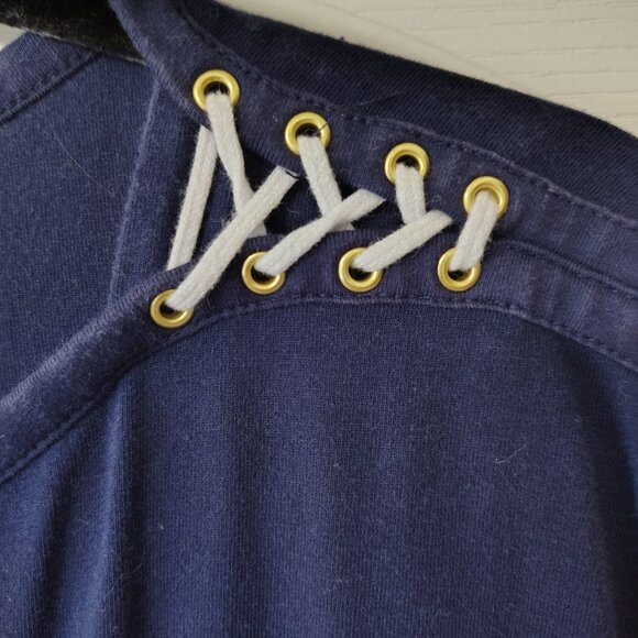 Tommy Hilfiger Navy Blue Red Stripe Formal Dress Size L with straps - Picture 8 of 9